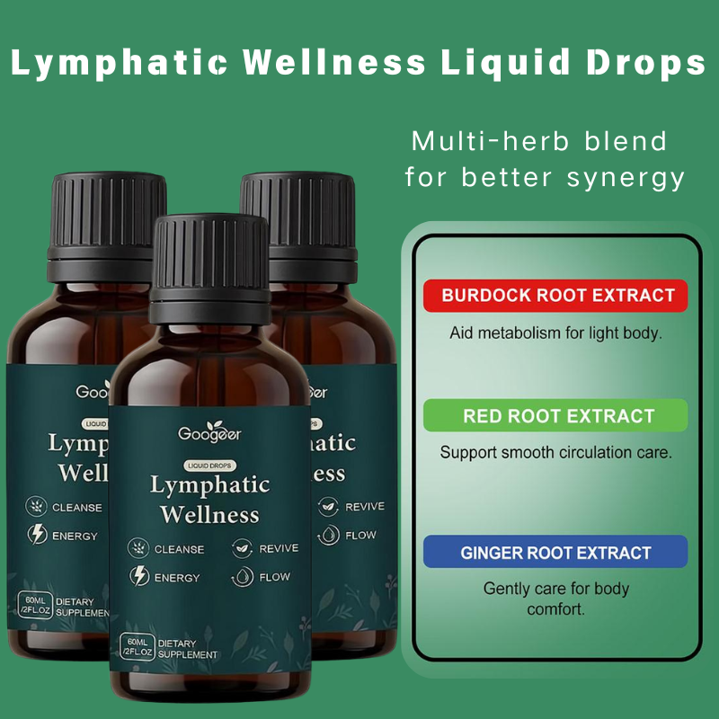 Herbal And Wellness - 60ml Lymphatic Support Liquid Drops Natural