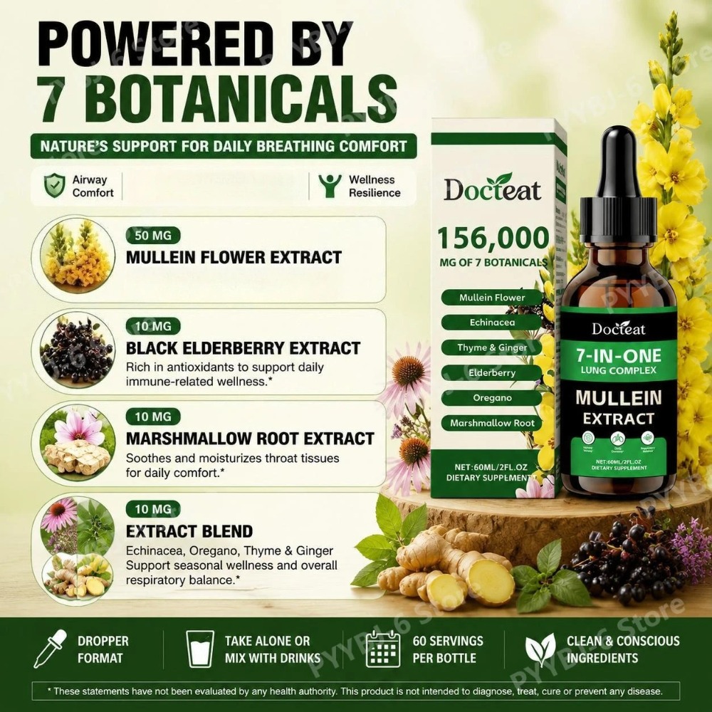 Docteat 7-in-1 Mullein Extract - огляд і ціна Herbal And Wellness