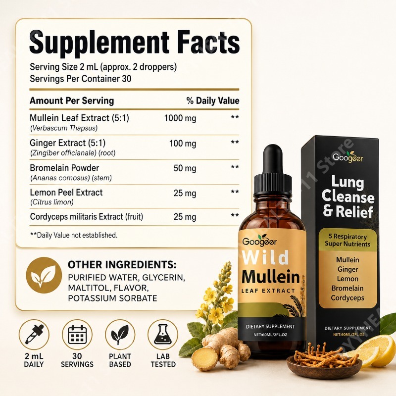 Mullein Liquid Drops Herbal Bl - огляд і ціна Herbal And Wellness