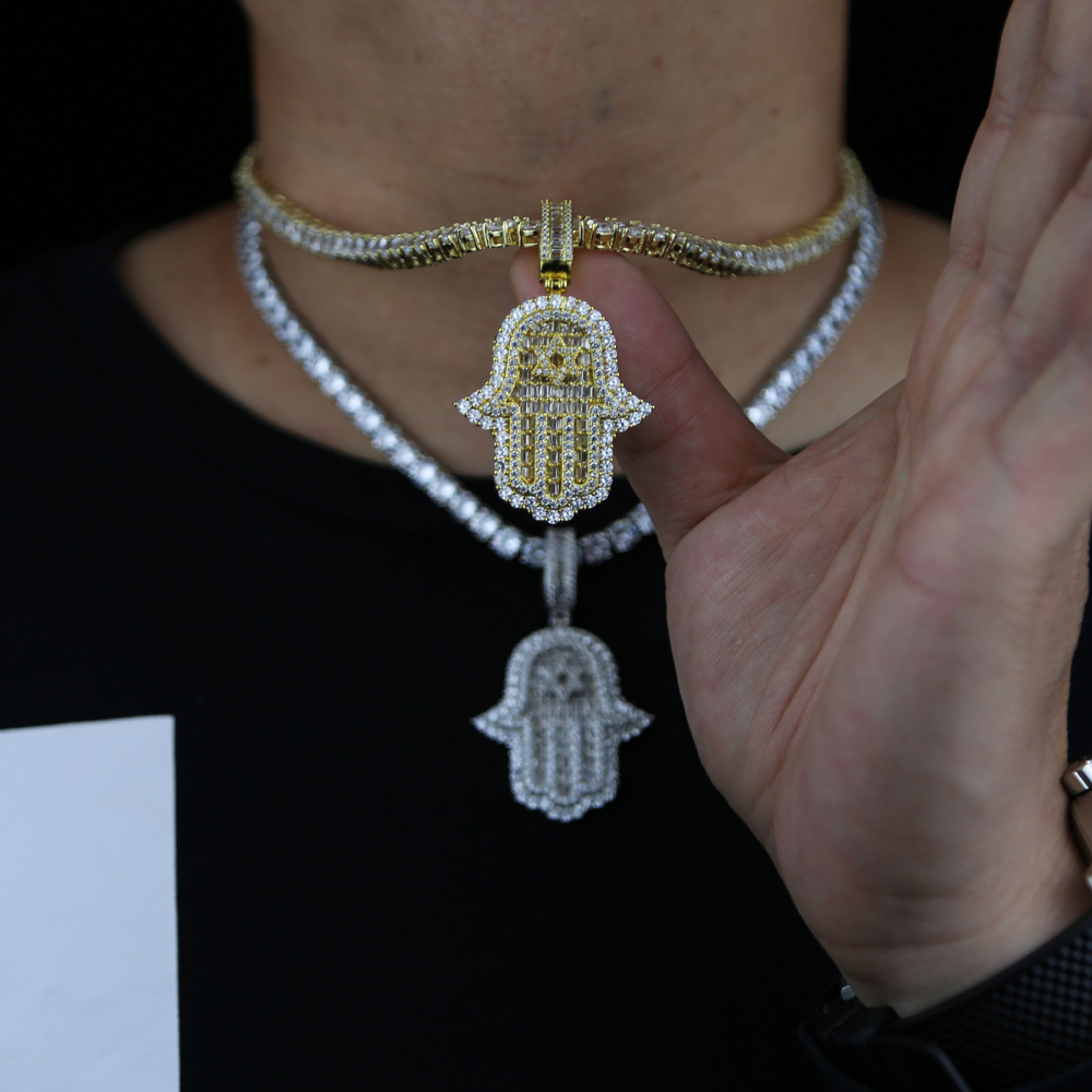 Iced Out Hamsa Hand Pendant Ne - огляд і ціна Tulsi Holy Basil
